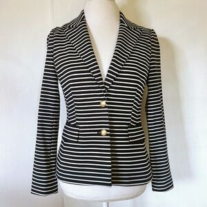 banana republic striped ponte knit blazer